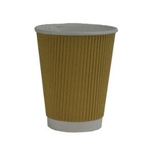 Picture 1 of Beker karton 237ml bruin kraft ripple wall