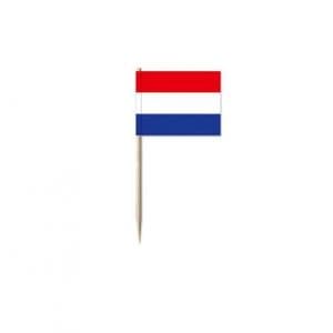 Picture 2 of Prikkers hout 7cm rood wit blauw vlag