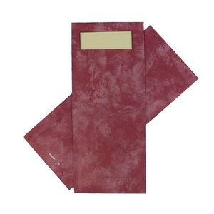 Picture 1 of Bestekzakje 8.5cm 20cm bordeaux marble met servet buttermilk