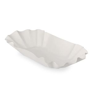 Picture 1 of Rechthoekige schaal vetwerend karton 10.5cm x 17.5cm wit