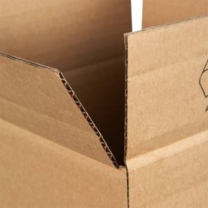 Picture 1 of Verzendkoker vierkant 120mm x 120mm x 430mm bruin enkel golf B