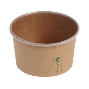 Picture 1 of Ijsbeker kraft/PLA recht 8.5cm 5.1cm bruin 180ml