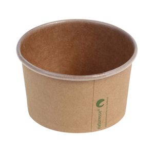 Picture 1 of Ijsbeker kraft/PLA recht 8.5cm 5.1cm bruin 180ml