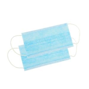 Picture 4 of Mondmaskers FFP1 blauw/wit 3 laags