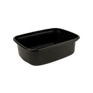 Picture 1 of Cup rechthoek 10.8cm x 8.2cm x 3cm 150ml pp zwart