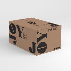 Picture 1 of Pakketdoos B 390mm x 290mm x 130mm bruin/zwart joy kraft