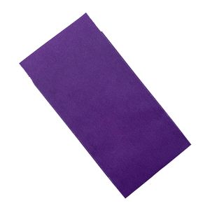 Picture 1 of Cadeauzakjes wit gestreept kraft 7cm x 13cm paars onbedrukt 70gr / m2