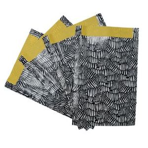 Picture 1 of Cadeauzakjes gecoat papier 17cm x4cm x 25cm wit/zwart/geel zebra's 80gr / m2
