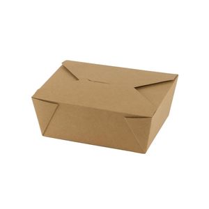 Picture 1 of Menubox take away 13.4cm x 10.5cm x 6.5cm 750ml kraft Kraft/PLA