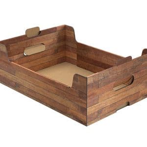 Picture 1 of Kartonnen kisten 42cm x 29cm x 14cm bruin teak