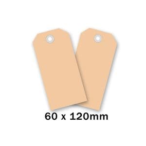 Picture 1 of Label nr 6 120mm x 60mm chamois onbedrukt karton 225gr.