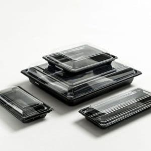 Picture 2 of Deksel sushi tray 21.2cm x 9.1cm x 2.3cm transparant OPS