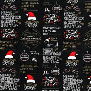 Picture 1 of Cadeaupapier kerst 50cm x 100m 90202 gecoat papier 70gr / m2