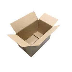 Picture 1 of Amerikaanse vouwdoos 250mm x 150mm x 140mm enkel golf B bruin onbedrukt