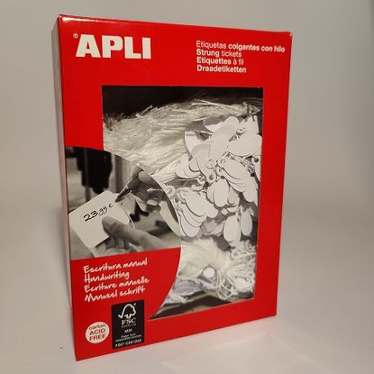 Picture 1 of Apli hanglabel 381 8mm x 19mm wit